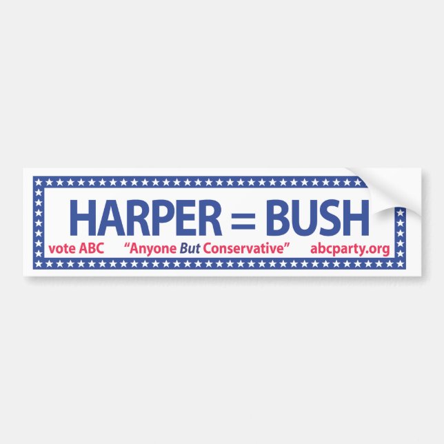 Harper = Bush bumper sticker (Front)