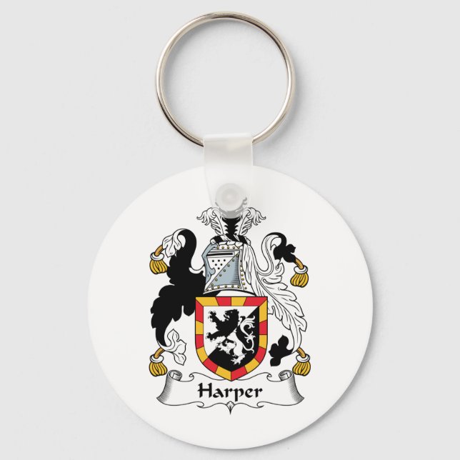 Harper Family Crest Key Ring (Front)