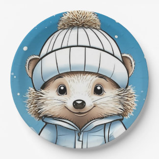 Harper Hedgehog (face) Paper Plate