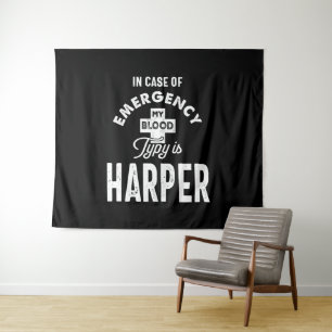 Harper Personalised Name Birthday Gift Tapestry