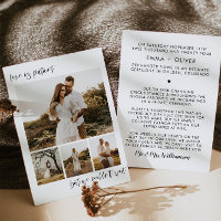 HARPER photo elopement card