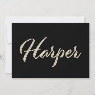 Harper white gold Handwriting Card