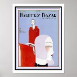 Harper's Bazar Art Deco Cover Poster 12 x 16<br><div class="desc">Nice,  Art Deco,  themed cover for Hapers Bazar October 1929 . Poster measures 12 x 16</div>