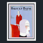 Harper's Bazar Art Deco Cover Poster 12 x 16<br><div class="desc">Nice,  Art Deco,  themed cover for Hapers Bazar October 1929 . Poster measures 12 x 16</div>