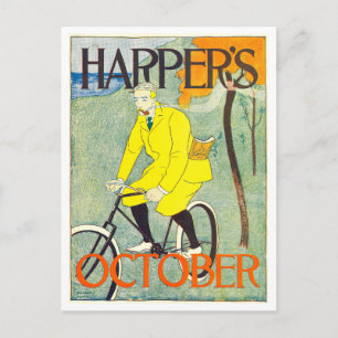 Harper's Cover for October 1894 Postcard