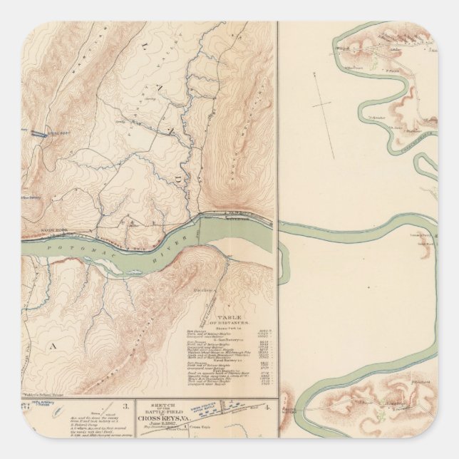 Harper's Ferry, Hagerstown, Funkstown Square Sticker (Front)
