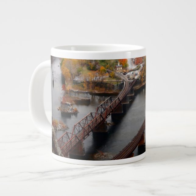 Harpers Ferry in the Fall Large Coffee Mug (Front Left)