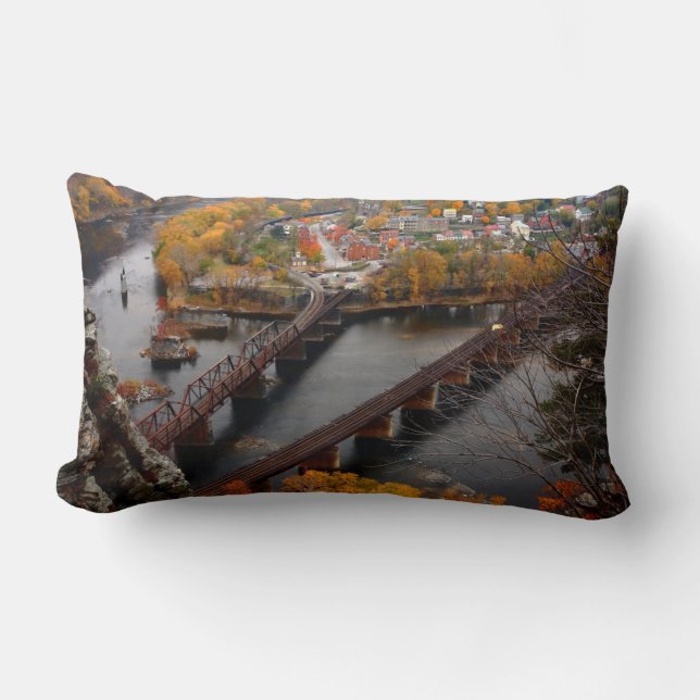 Harpers Ferry in the Fall Lumbar Cushion (Front)
