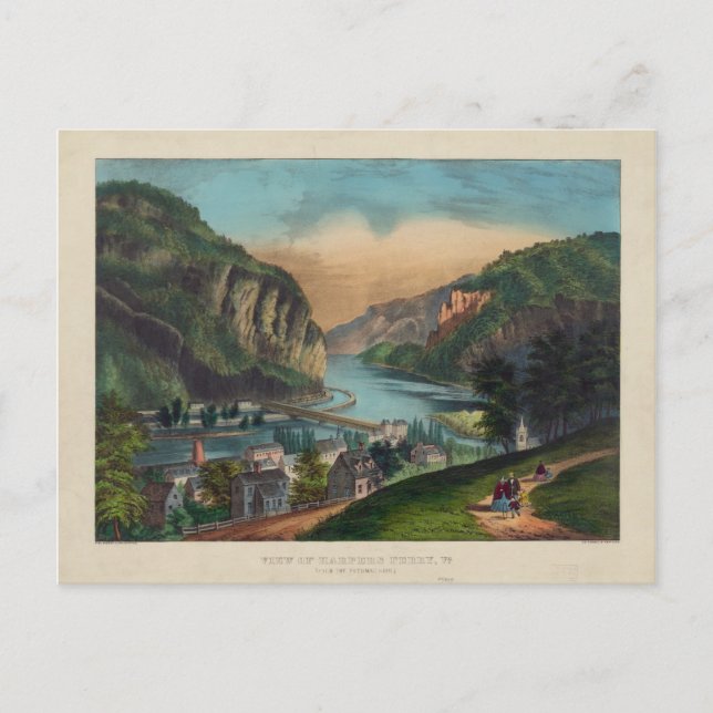 Harpers Ferry Jefferson County West Virginia 1859 Postcard (Front)