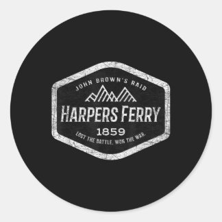 Harpers Ferry_ John Browns Civil War Abolitionist  Classic Round Sticker