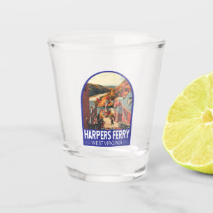Harpers Ferry West Virginia Travel Art Vintage Shot Glass
