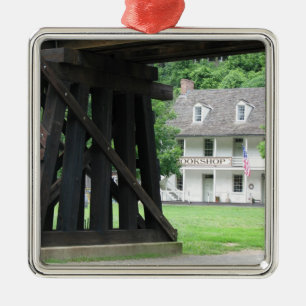 Harpers Ferry WV Bookstore & Railroad Ornament