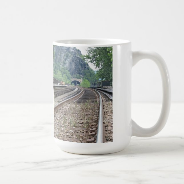 Harpers Ferry WV Railroad Tracks Mug (Right)