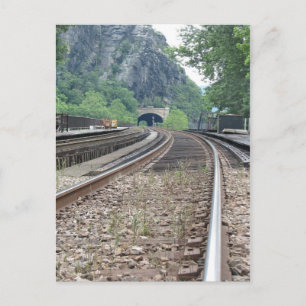 Harpers Ferry WV Railroad Tracks Postcard