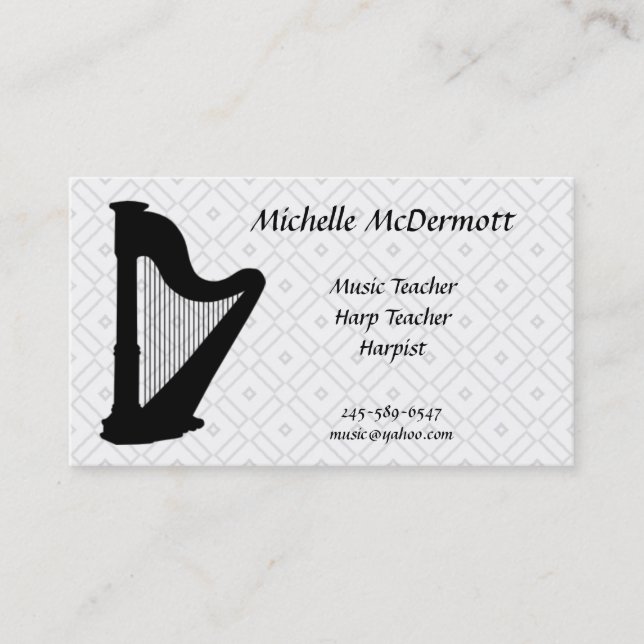 Harpist Business Card (Front)