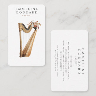 Harpist Harp Musician Teacher Business Card