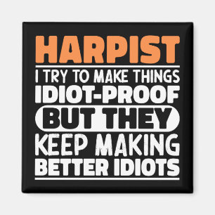 Harpist I Try To Make Things Funny Harp Student Magnet