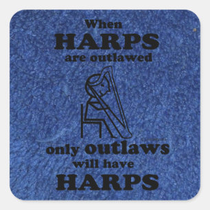 Harps Outlawed Square Sticker