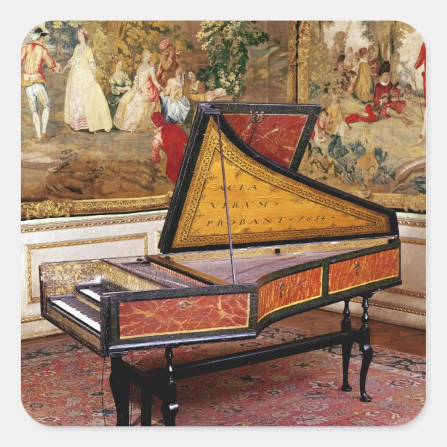 Harpsichord, 1634 square sticker (Front)
