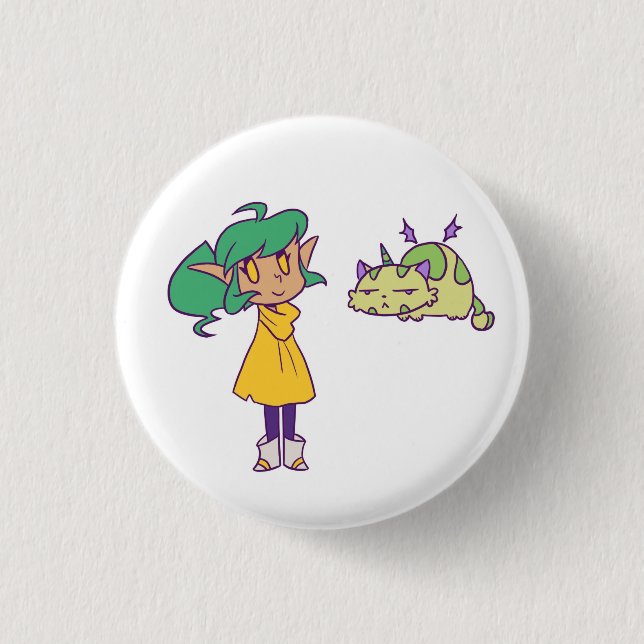 Harpy and Pumpkin 3 Cm Round Badge (Front)