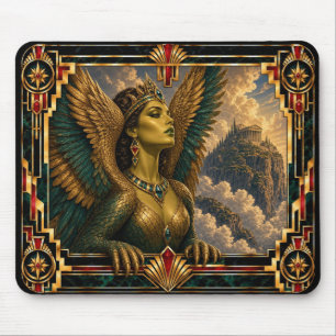 Harpy, Art Deco Mythical Mouse Pad