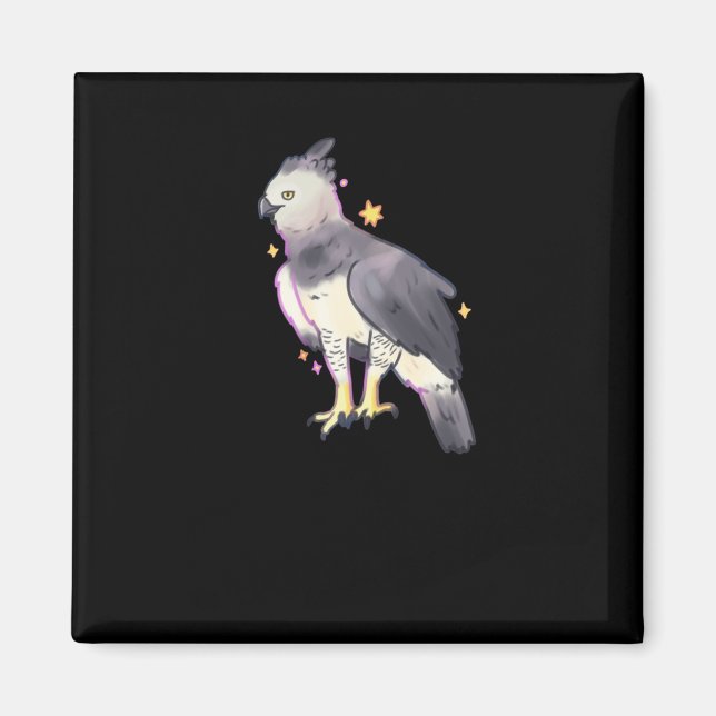 Harpy Eagle Art Sticker  Magnet (Front)