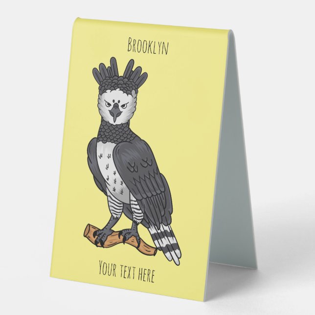 Harpy eagle cartoon illustration (Front)
