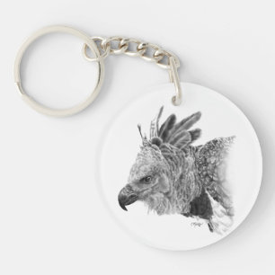 Harpy Eagle Drawing Key Ring
