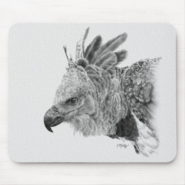Harpy Eagle Drawing Mouse Pad (Front)