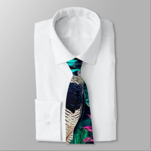 Harpy Eagle Jungle Dreams Seamless Surface Pattern Tie