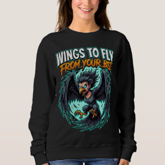 Harpy Wings To Fly Funny Mythical Creature Humor Sweatshirt