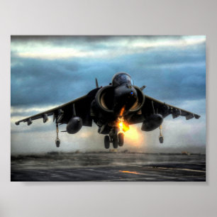 HARRIER AIRCRAFT POSTER