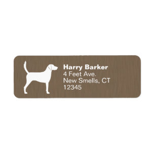 Harrier Dog Silhouette Return Address Label