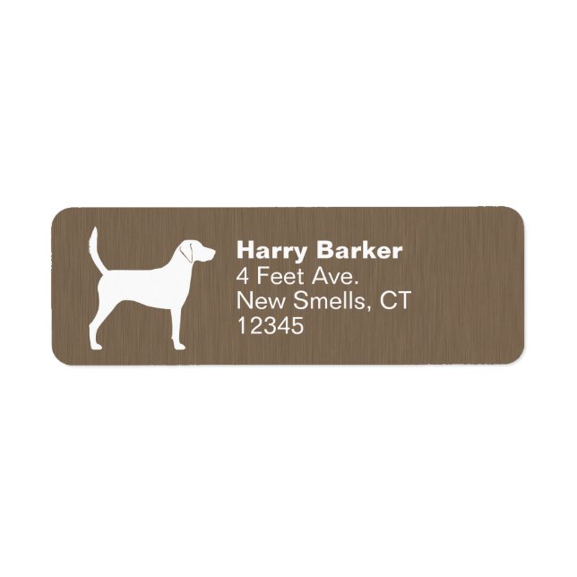 Harrier Dog Silhouette Return Address Label (Front)