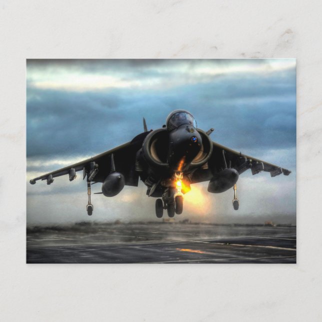 Harrier Fighter Jet Postcard (Front)