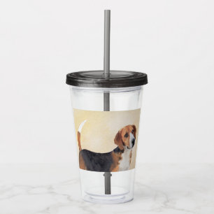 Harrier Painting - Cute Original Dog Art Acrylic Tumbler
