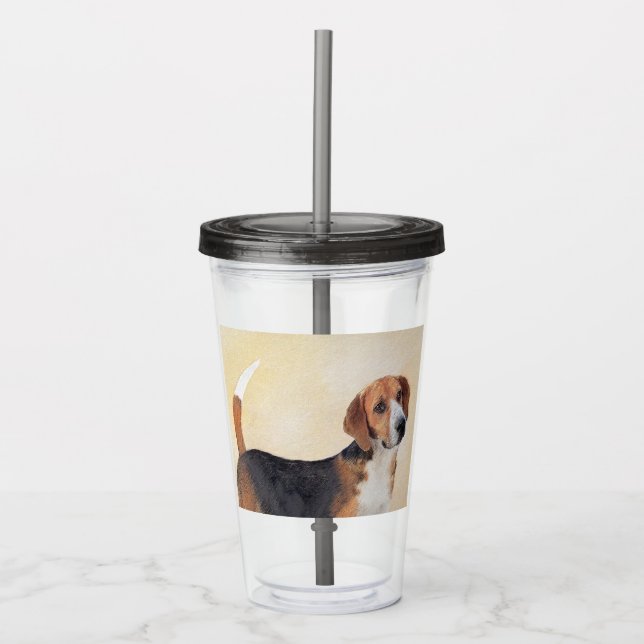 Harrier Painting - Cute Original Dog Art Acrylic Tumbler (Front)