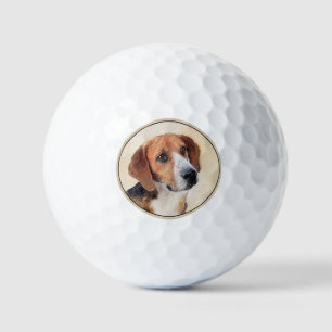 Harrier Painting - Cute Original Dog Art Golf Balls