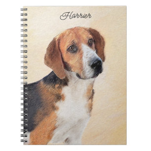 Harrier Painting - Cute Original Dog Art Notebook