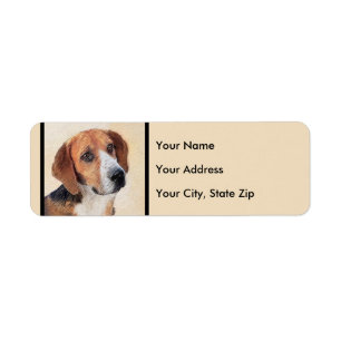 Harrier Painting - Cute Original Dog Art Return Address Label