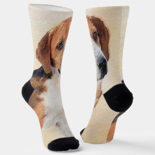 Harrier Painting - Cute Original Dog Art Socks