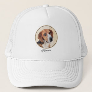 Harrier Painting - Cute Original Dog Art Trucker Hat