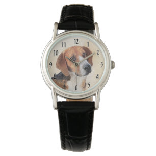 Harrier Painting - Cute Original Dog Art Watch