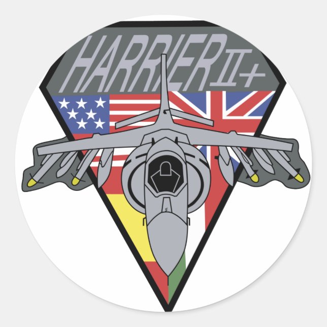HARRIER Patch Classic Round Sticker (Front)