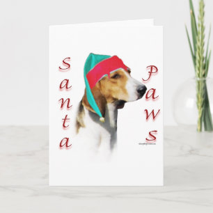 Harrier Santa Paws Holiday Card
