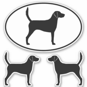 Harrier Silhouettes Dog Breed Vinyl Sticker Set