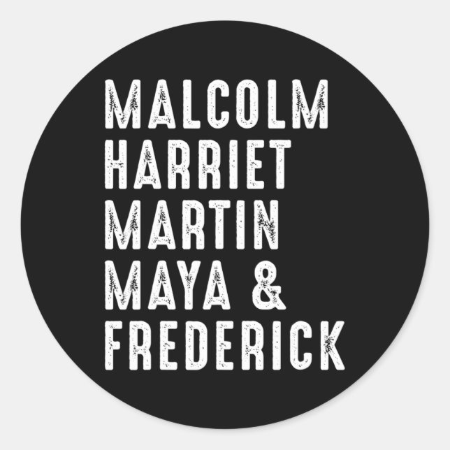 Harriet Martin Maya Frederick Black Leaders  Classic Round Sticker (Front)