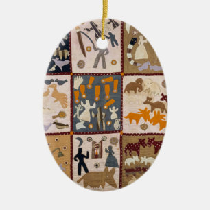 Harriet Powers - Pictoral Quilt 1898 Ceramic Ornament