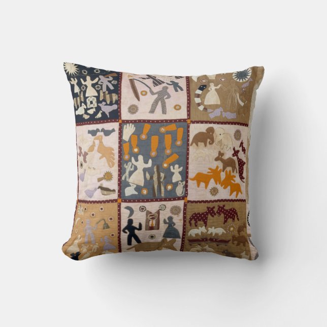 Harriet Powers - Pictoral Quilt 1898 Cushion (Front)