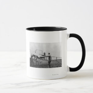 Harriet Quimby in Her Aeroplane Photograph Mug
